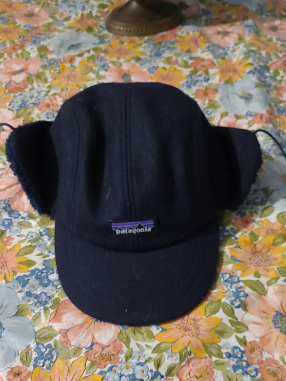 Patagonia Mens Dark Blue Earflap Cap